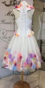 Blumenkorsett Hochzeitskleid